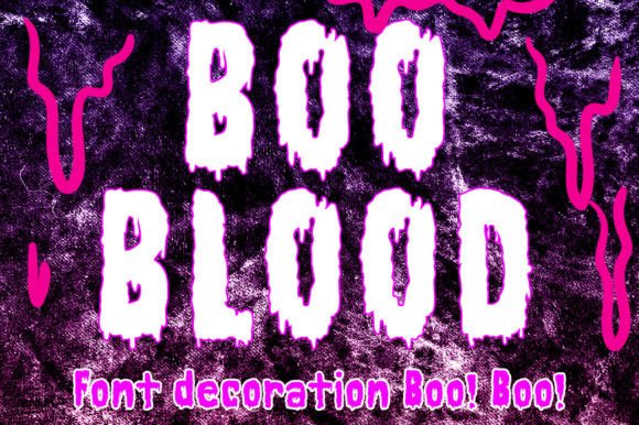 Boo Blood: A Bold Halloween Display Font for Crafters