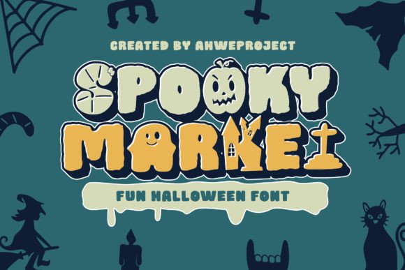 Spooky Market: A Bold, Cute Display Font for Halloween & Beyond